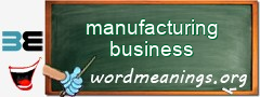 WordMeaning blackboard for manufacturing business